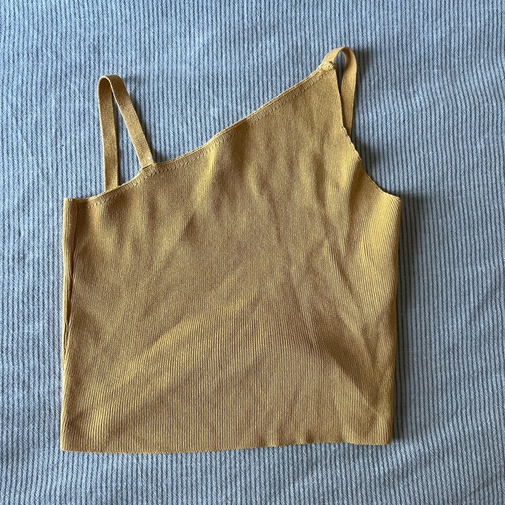 SHEIN Mustard Yellow Asymmetrical Camisole